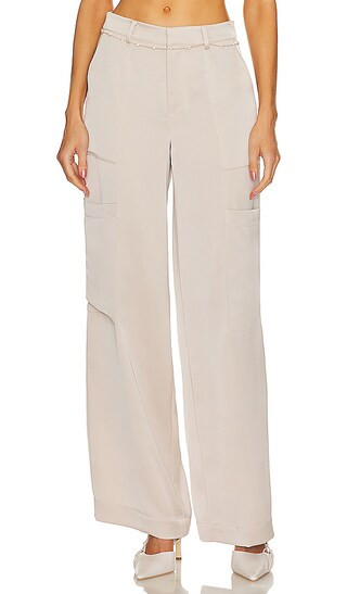 Ayah Cargo Trouser in Pale Champagne | Revolve Clothing (Global)
