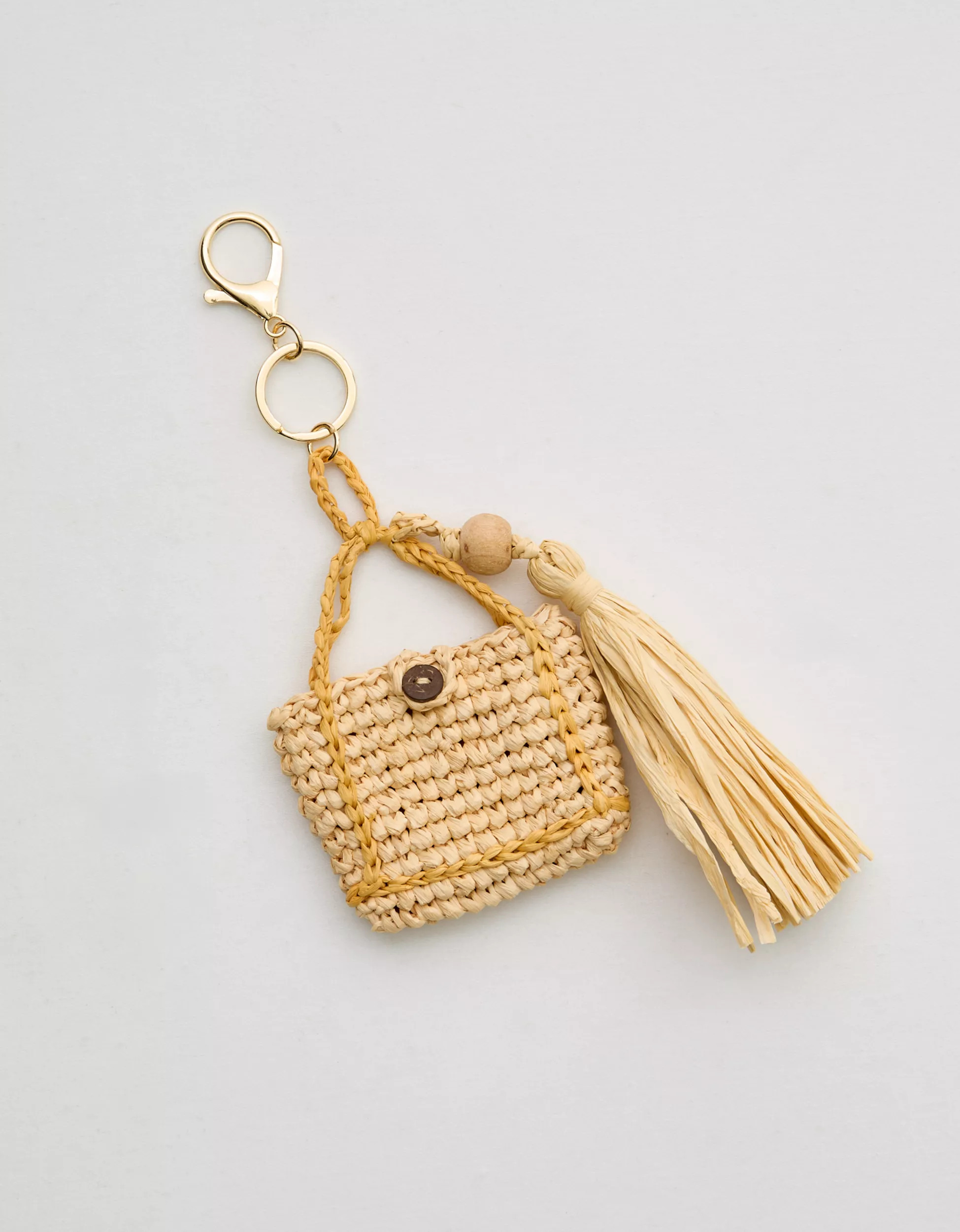 Aerie Straw Tassel Bag Charm | Aerie