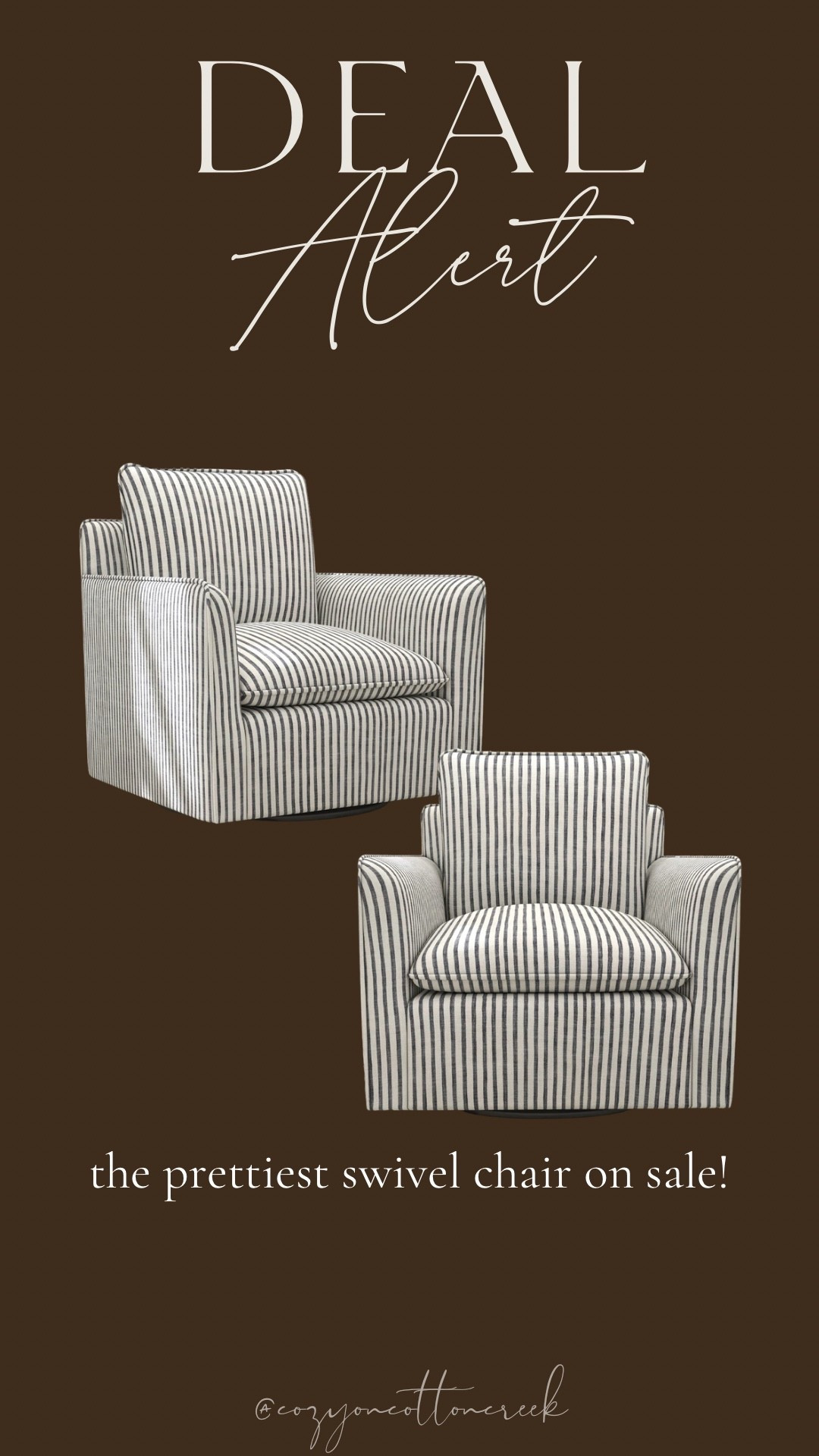 Striped swivel chairs on sale!

#LTKHome #LTKSaleAlert