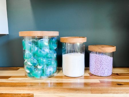 The perfect laundry room storage canisters and they are 20% Off at Target! 

Target Home 
Glass Canisters 
Class Storage 
Laundry Organization 

#LTKstyletip #LTKhome #LTKsalealert