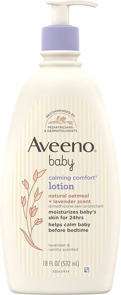 AVEENO BABY Calming Comfort Moisturizing Lotion with Relaxing Lavender & Vanilla Scents, Non-Grea... | Amazon (US)