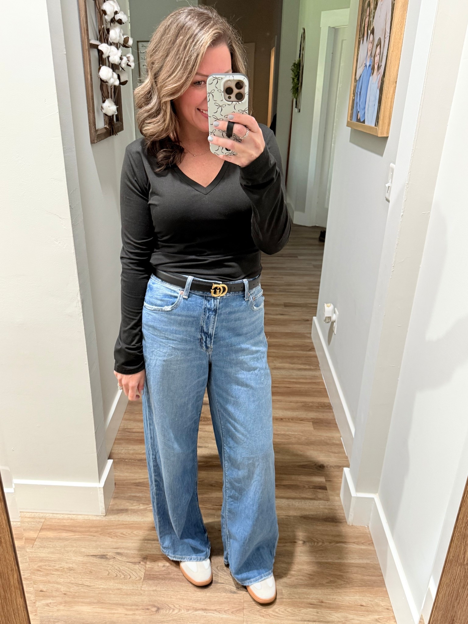 Outfit of the evening for a casual dinner out.
Jeans: American eagle size 6 
Belt: Amazon 
Shirt: Amazon 
Shoes: Reebok 

Outfit of the night, date, night, dinner, date, casual, women’s denim, women’s jeans, American Eagle, jeans,

#LTKSaleAlert #LTKStyleTip #LTKMidsize