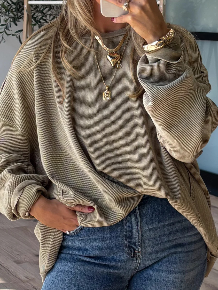 Stay Neutral Thermal Pullover | Moss | Talulah