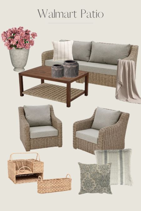 Walmart outdoor patio furniture and decor. 

#LTKfindsunder50 #LTKhome #LTKSeasonal