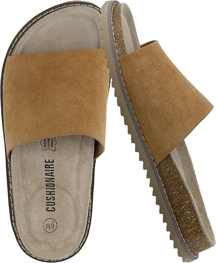 CUSHIONAIRE Women's Ritual Suede Arch Support Slide Sandals | Amazon (US)