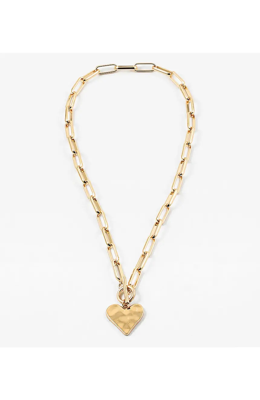 Hammered Heart Toggle Necklace | Nordstrom