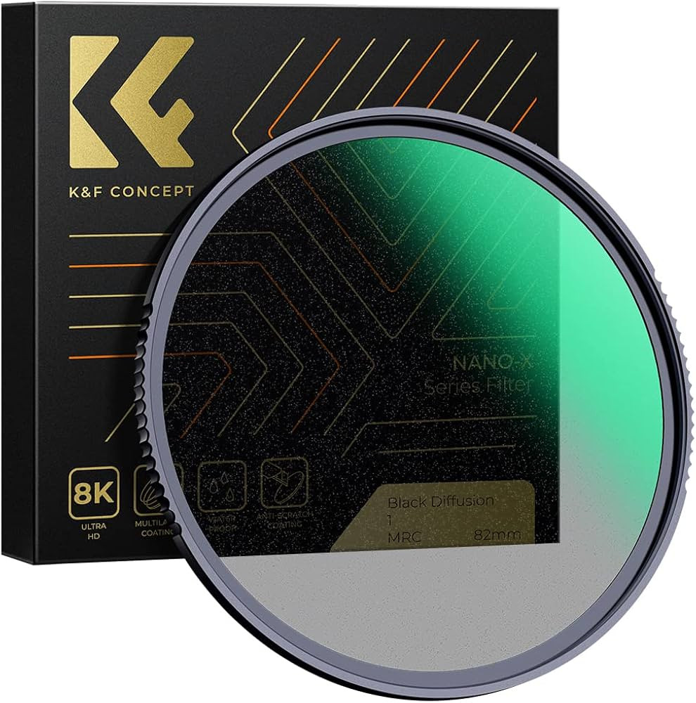 K&F Concept 58mm Black Diffusion 1 Filter Mist Cinematic Effects Lens Filter with 28 Multi-Layer ... | Amazon (US)