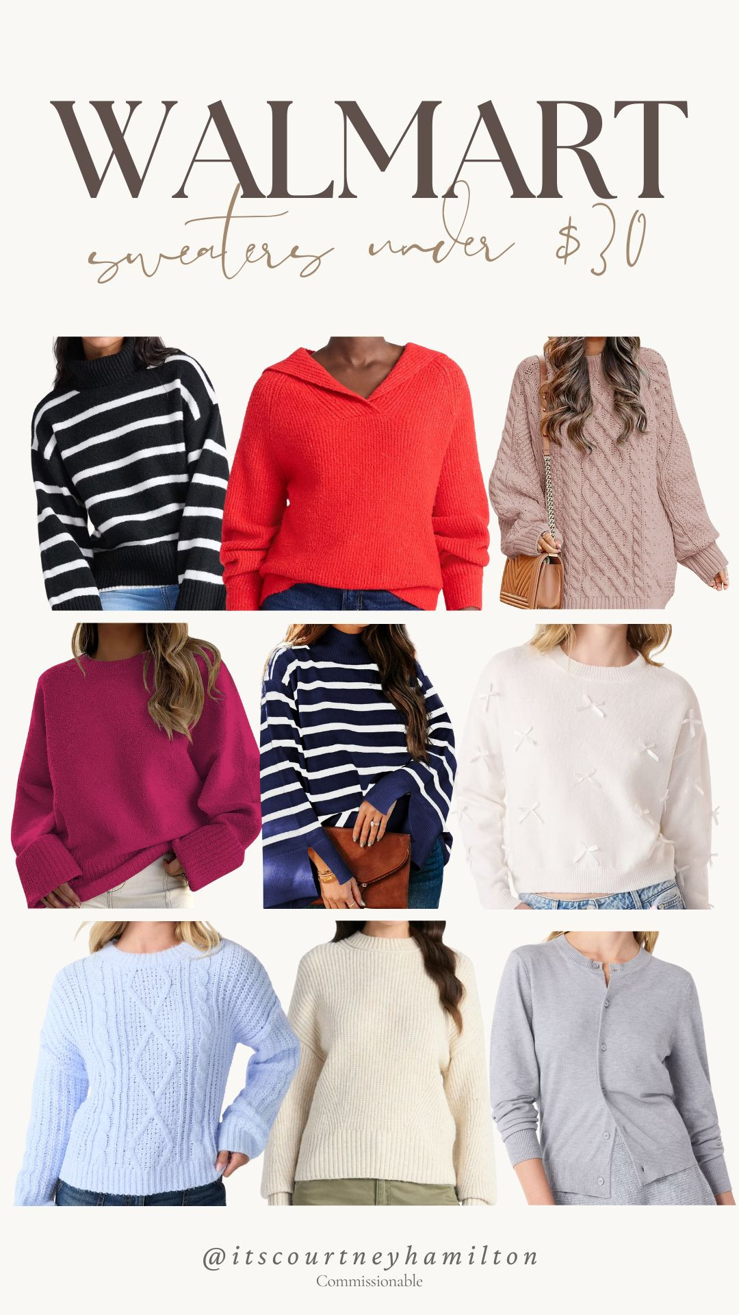Sweaters from Walmart that are under $30!!

gifts for her, sale alert, winter fashion, casual outfit, striped sweater, button up sweater, new arrivals, courtney hamilton 

 #LTKHoliday #LTKSaleAlert #LTKFindsUnder100