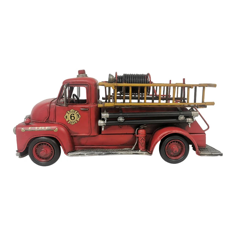 Vintage Fire Truck Metal Model - Etsy | Etsy (US)