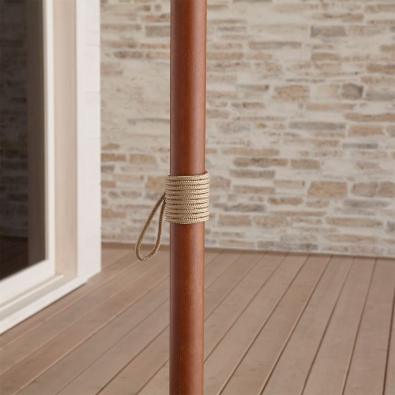 9' Round Eucalyptus Outdoor Patio Umbrella Frame + Reviews | Crate & Barrel | Crate & Barrel