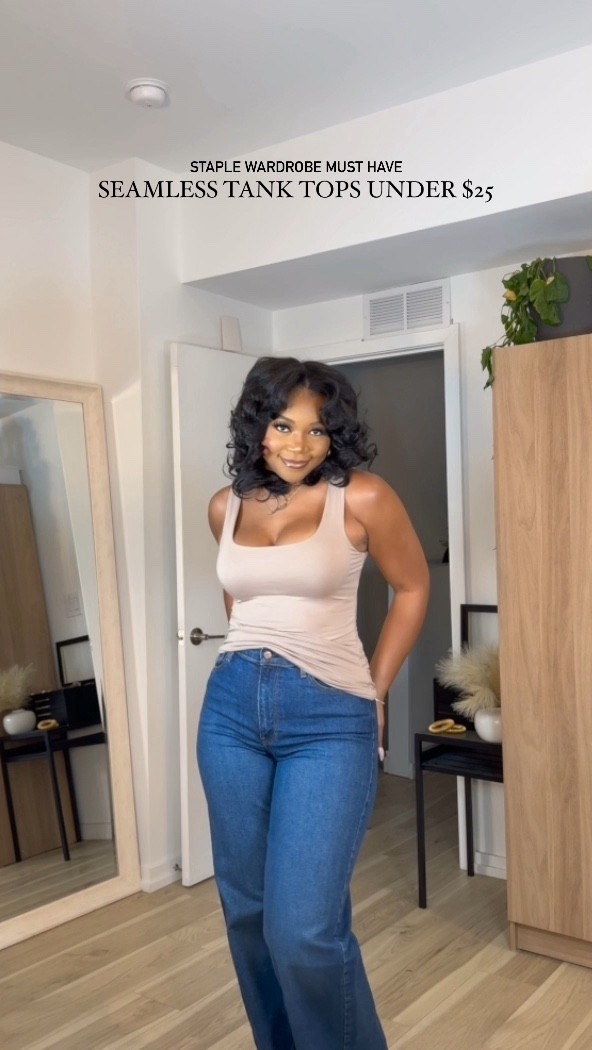 THE perfect quality seamless tank tops that should be in every wardrobe. I love these so much and will purchase green as well!! 

I am 5’9 • 200 lbs • wearing a medium! 

#LTKstyletip #LTKmidsize #LTKfindsunder50