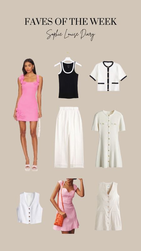 Faves of the week, Spring Style, Spring Outfit Inspiration, Pink Mini Dress, White Dress, Contrast Top, Waistcoat 

#LTKeurope #LTKstyletip #LTKSeasonal