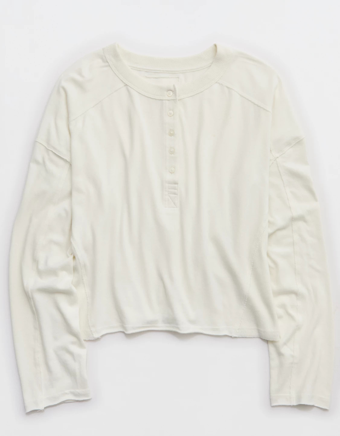 New + Bestseller Aerie Happy Snit Henley T-Shirt | American Eagle Outfitters (US & CA)