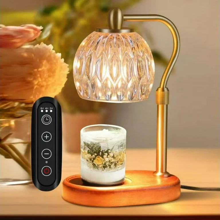 IMVE Gold Electric Candle Warmer Lamp with Timer for All Jar Candles Home Decor Wax Melter Light | Walmart (US)