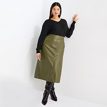 new!Worthington Womens Plus Midi Pencil Skirt | JCPenney