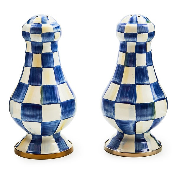MacKenzie-Childs Royal Check Large Salt & Pepper Shakers | MacKenzie-Childs