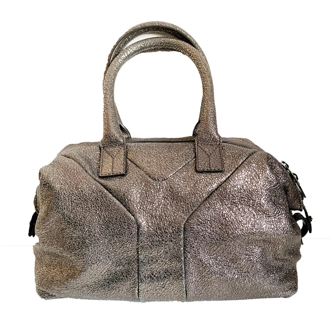 Yves Saint Laurent Rive Gauche Vintage Y Logo Metallic Leather Mini Handbag - Etsy Canada | Etsy (US)