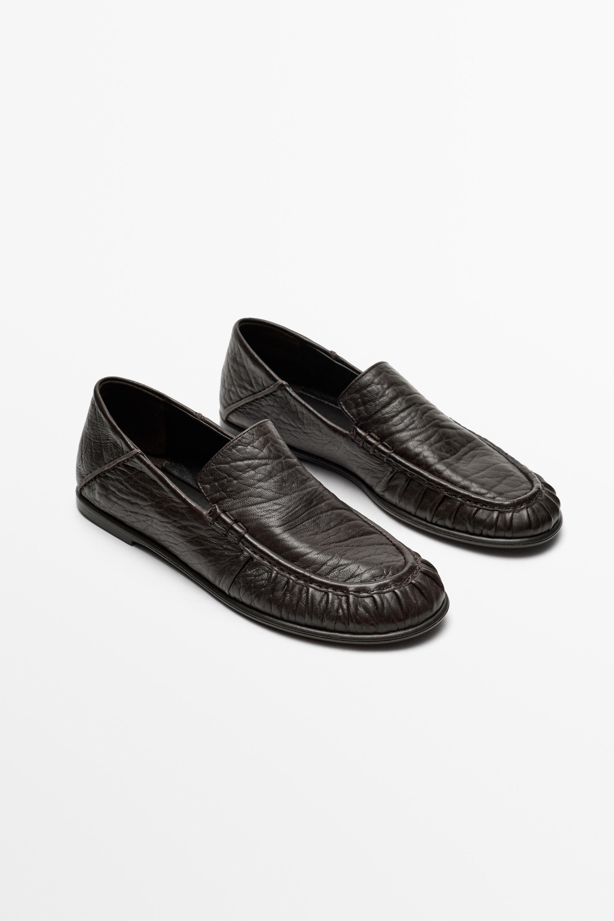 Milled leather loafer | Massimo Dutti UK