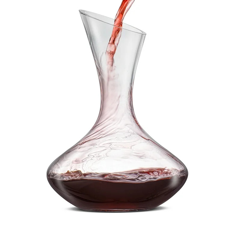 JoyJolt Lancia Hand Blown Wine Decanter, 40 Ounce Red Wine Carafe | Walmart (US)
