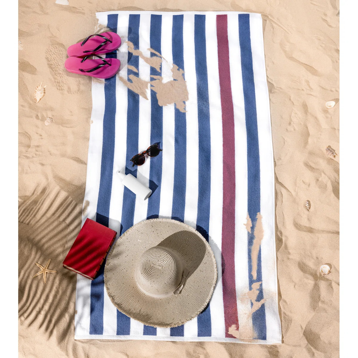 Devontia Cabana Striped Beach Towels, 30x60 inch 4 Piece Oversize Pool Towels (Set of 4) | Wayfair North America