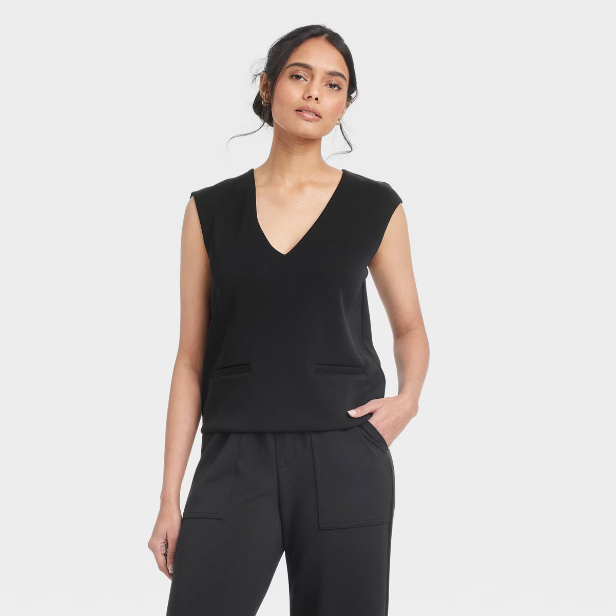 Women's Sandwash Vest - A New Day™ Black XS | Target