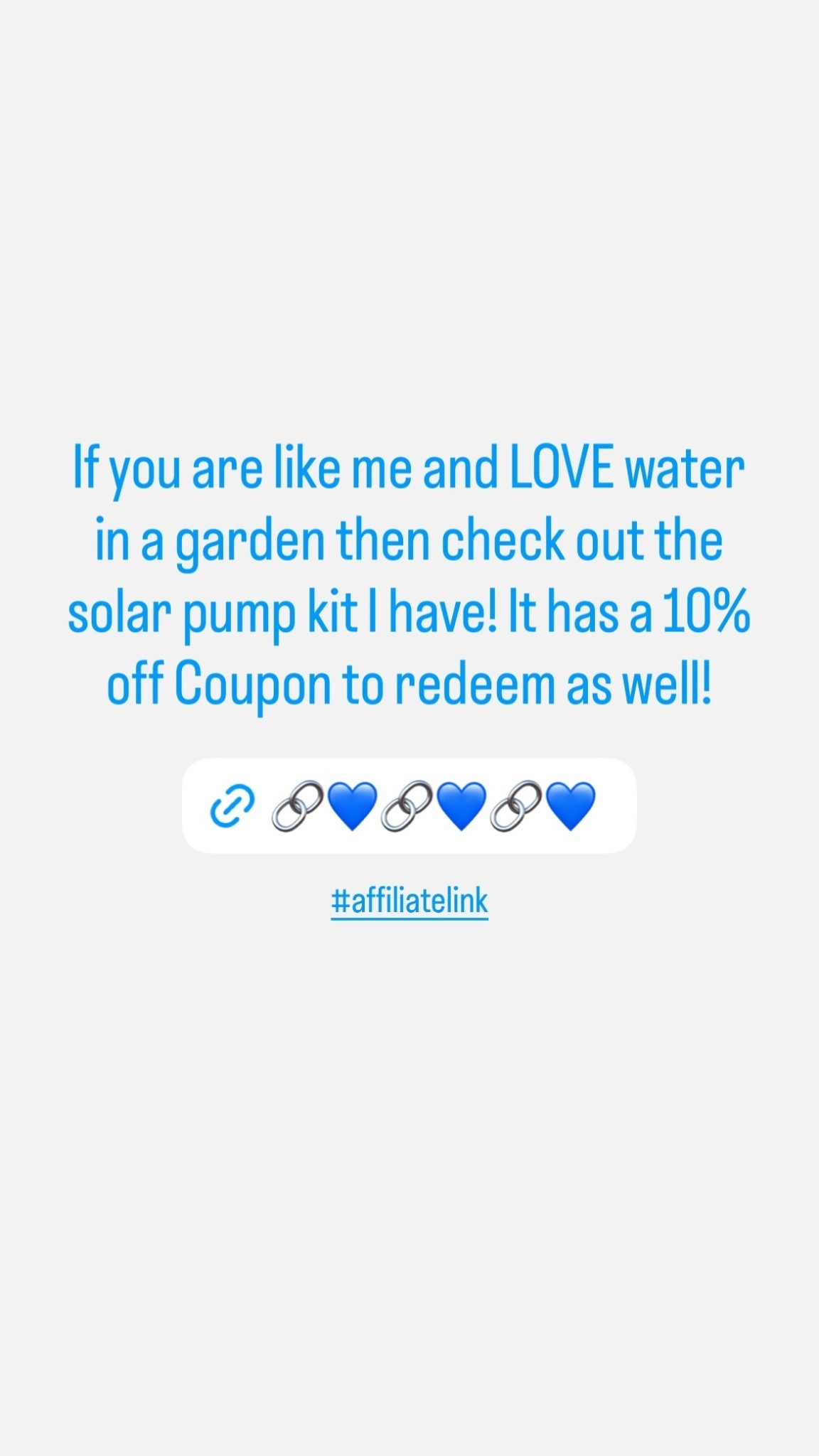 #affiliatelink If you are like me and LOVE water in a garden then check out the solar pump kit I have! It has a 10% off Coupon to redeem as well!