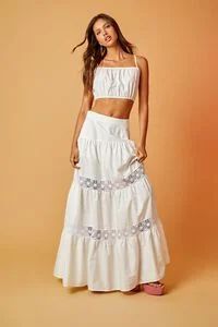 Cropped Cami & Lace Maxi Skirt Set | Forever 21 (US)