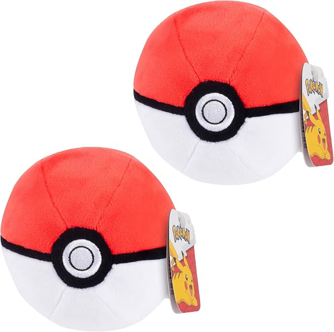 Pokémon 5" Poke Ball 2-Pack Weighted Plush - Officially Licensed - Generation 1 Pokeball - Authe... | Amazon (US)