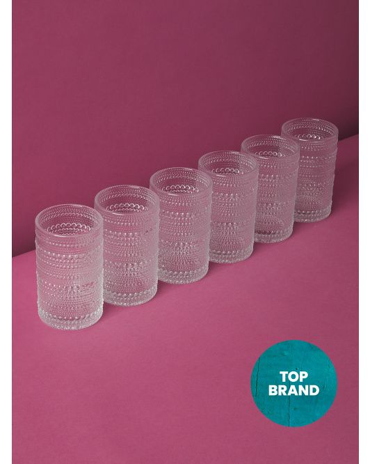 6pk Bubble Texture Glassware Set | Easter | HomeGoods | HomeGoods