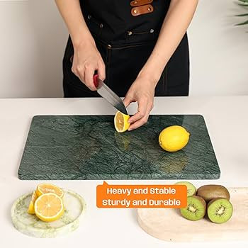 Green Marble Cutting Board 12x16 Inch, Marble Slab Pastry Board With Non-Slip Feet For Baking, Ch... | Amazon (US)
