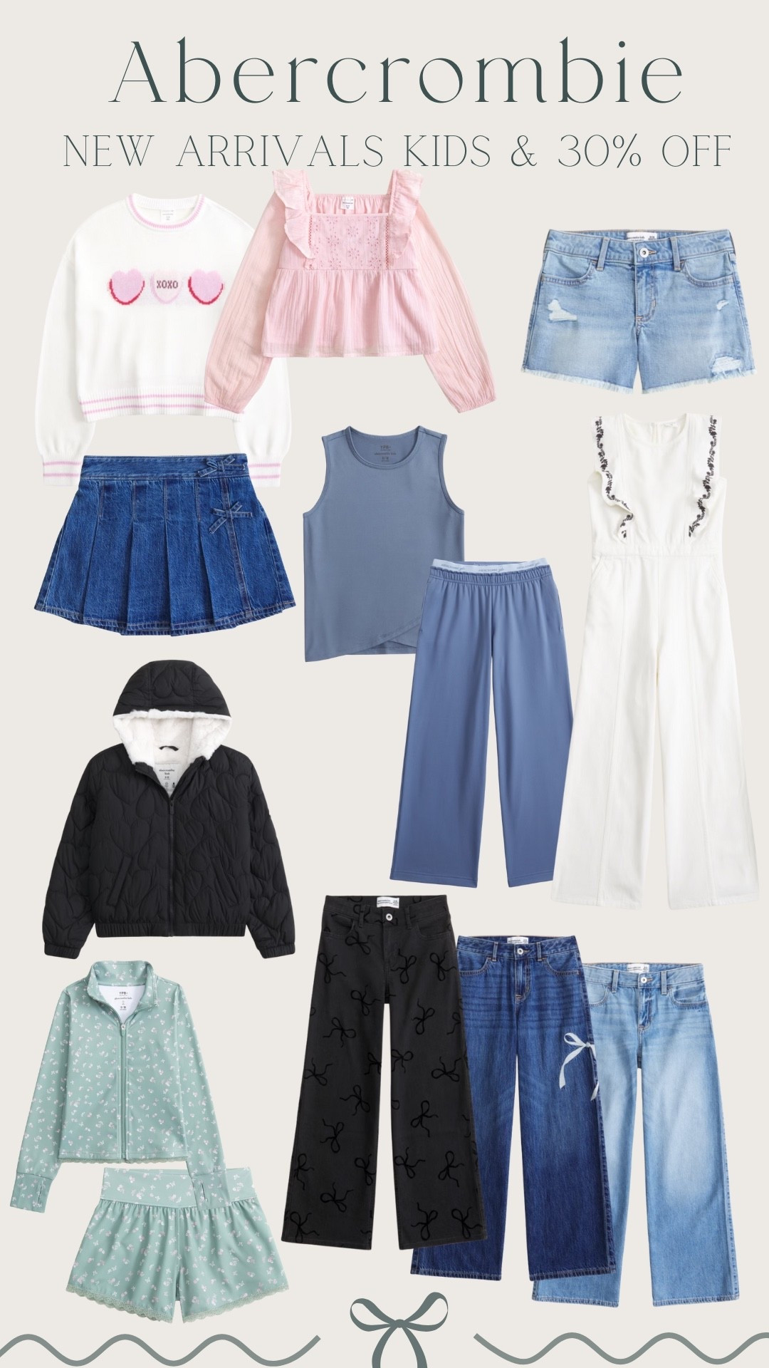 Abercrombie new arrivals for kids and they are 30% off !!