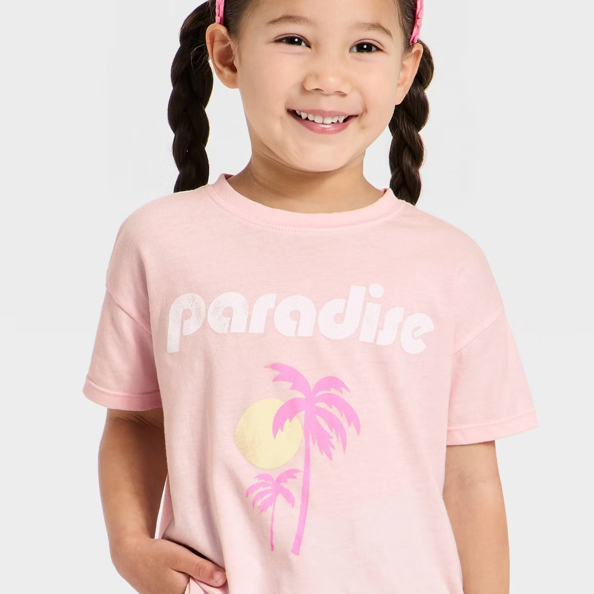 Grayson Mini Toddler Girls' Paradise Oversized T-Shirt - Pink 3T | Target