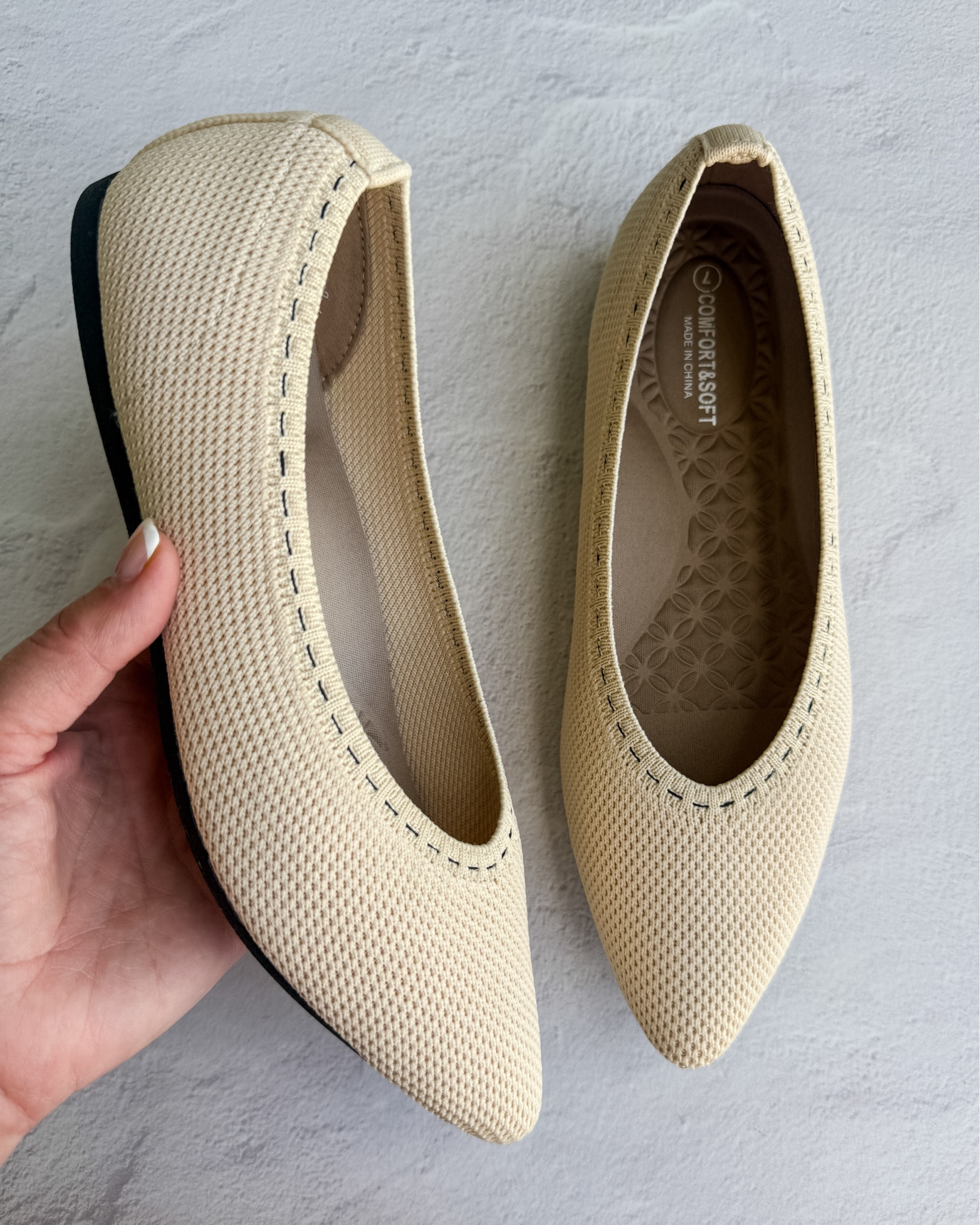 Frank Mully Women's Ballet Flat Dressy Knit Pointed Toe Slip On Ballerina Walking Flats Shoes for Woman

#LTKSeasonal #LTKWorkwear #LTKTravel