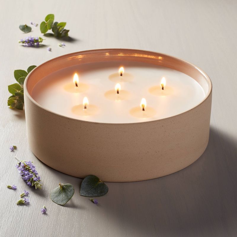 Raw Ceramic Oak & Lavender 6-Wick Jar Candle Cream 38oz - Hearth & Hand™ with Magnolia | Target