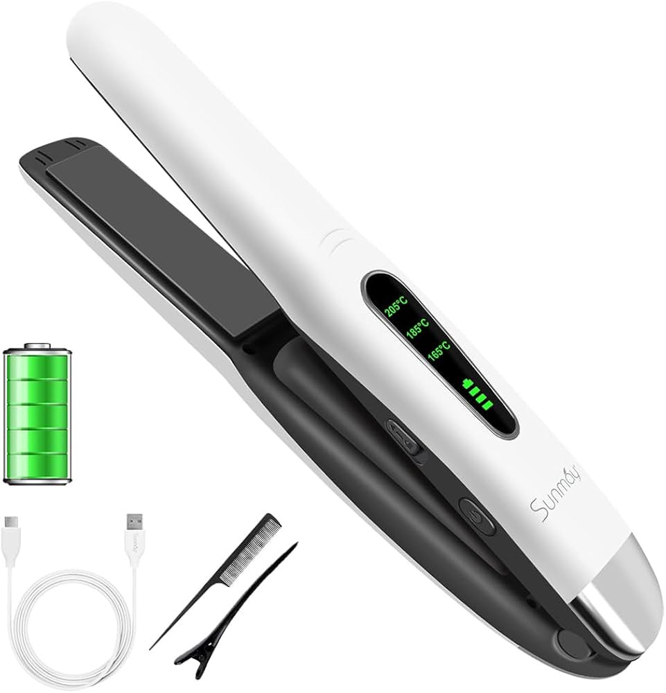 Sunmay Voga Cordless Hair Straightener and Curler 2 in 1, Cordless Travel Flat Iron for Touching ... | Amazon (US)