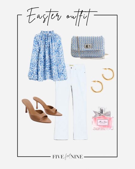 Easter outfit, white jeans, floral top, Dior perfume, tweed bag

#LTKSeasonal