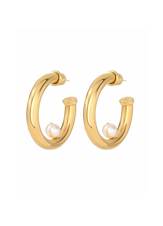 Christina Caruso Hoop Earring with Pearl | St. John Knits