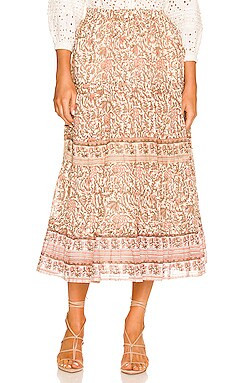 Cleobella Jade Midi Skirt in Zinnia Print from Revolve.com | Revolve Clothing (Global)
