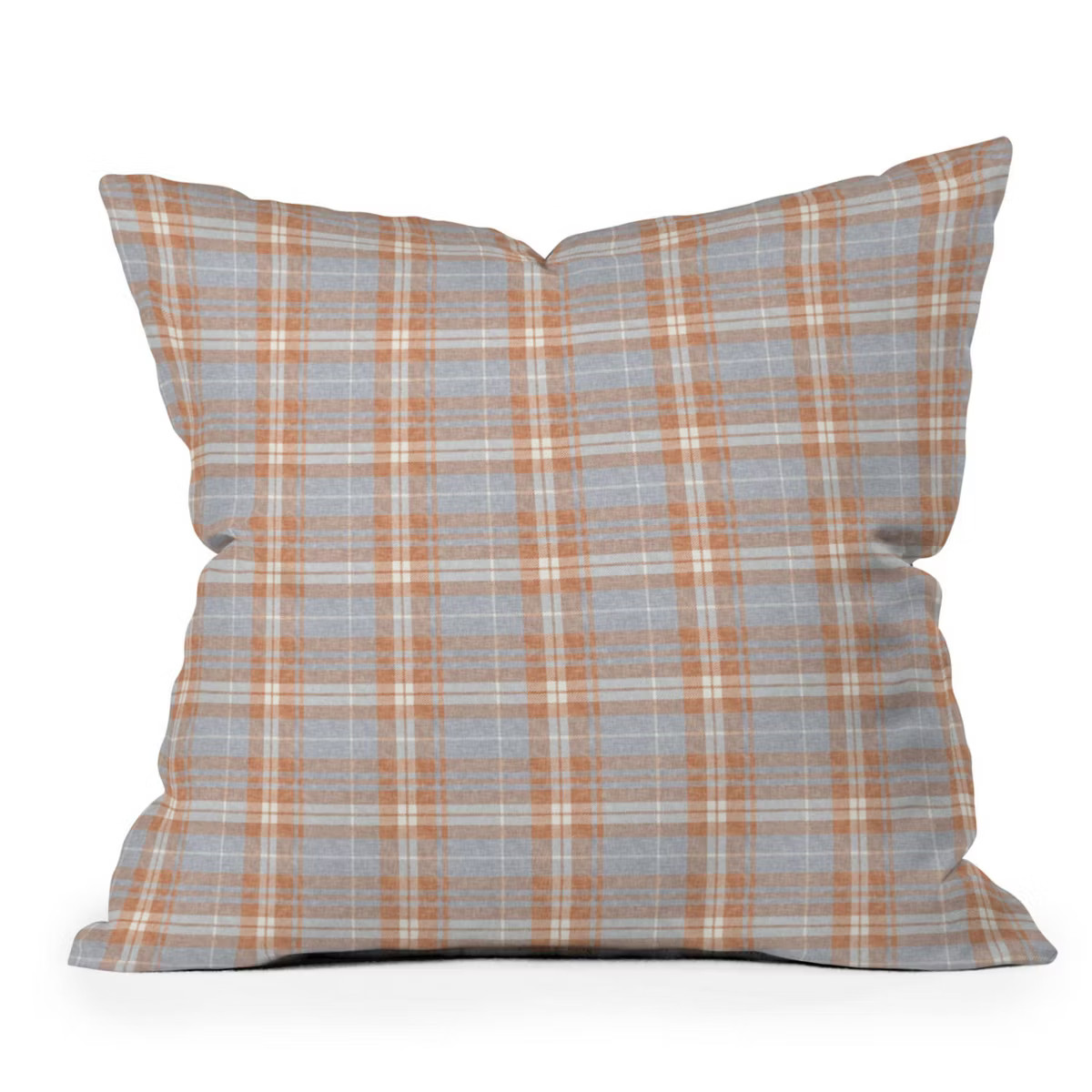 16"x16" Little Arrow Design Fall Plaid Square Throw Pillow Neutral - Deny Designs: Indoor Abstrac... | Target