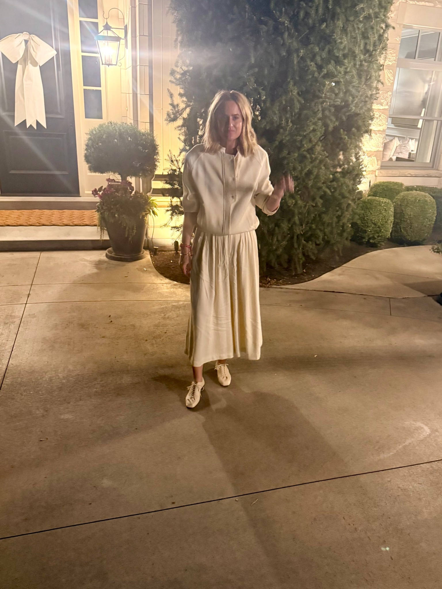 Zara set wearing size small in both 