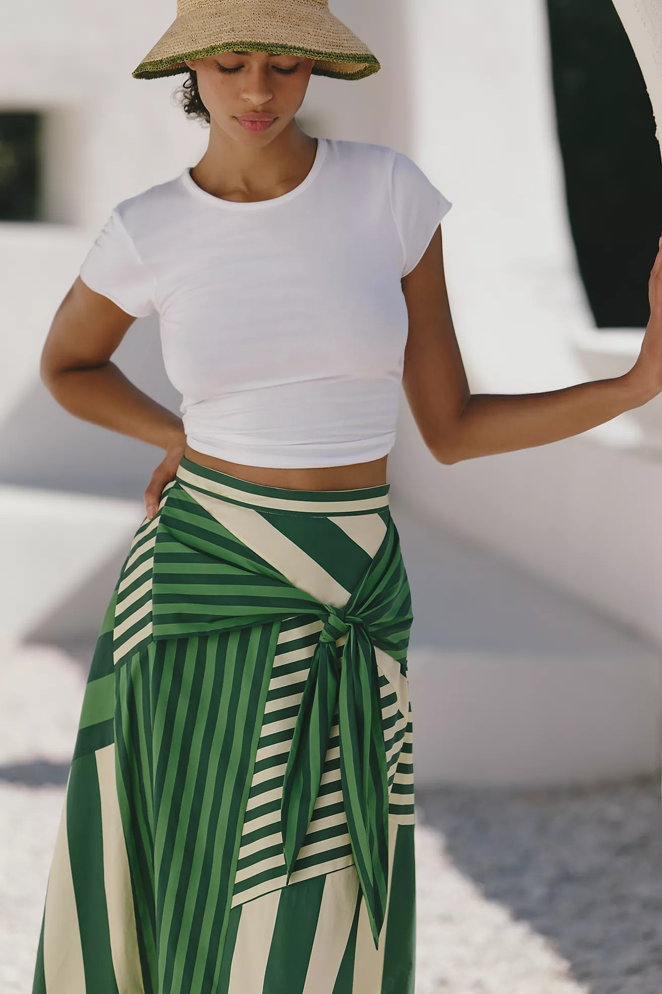 The Evan Short-Sleeve Raw-Edge Baby Tee | Anthropologie (US)