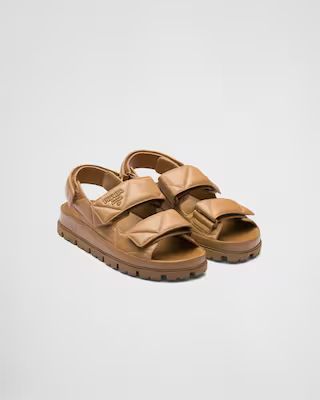Padded nappa leather sandals | Prada Spa US