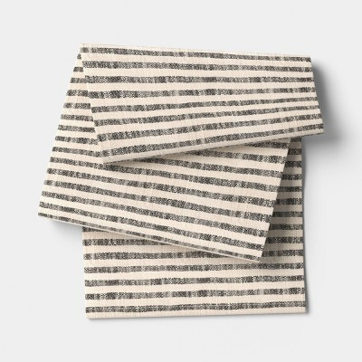 108"x14" Striped Table Runner Khaki/Black - Threshold™ | Target
