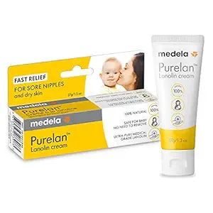 Medela Lanolin Nipple Cream for Breastfeeding, 100% All Natural Single Ingredient, New Purelan, 1... | Amazon (US)