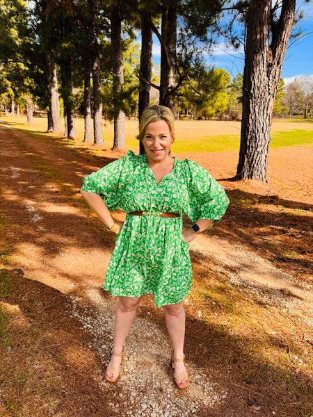 This spring dress comes in gorgeous colors. Runs a bit long so I would size down. I’m 5 foot zero and wearing a small. My typical size is a medium. Pair with wedges or firmer casual look - a flip-flop. Perfect Easter dress!

#LTKtravel #LTKover40 #LTKSeasonal