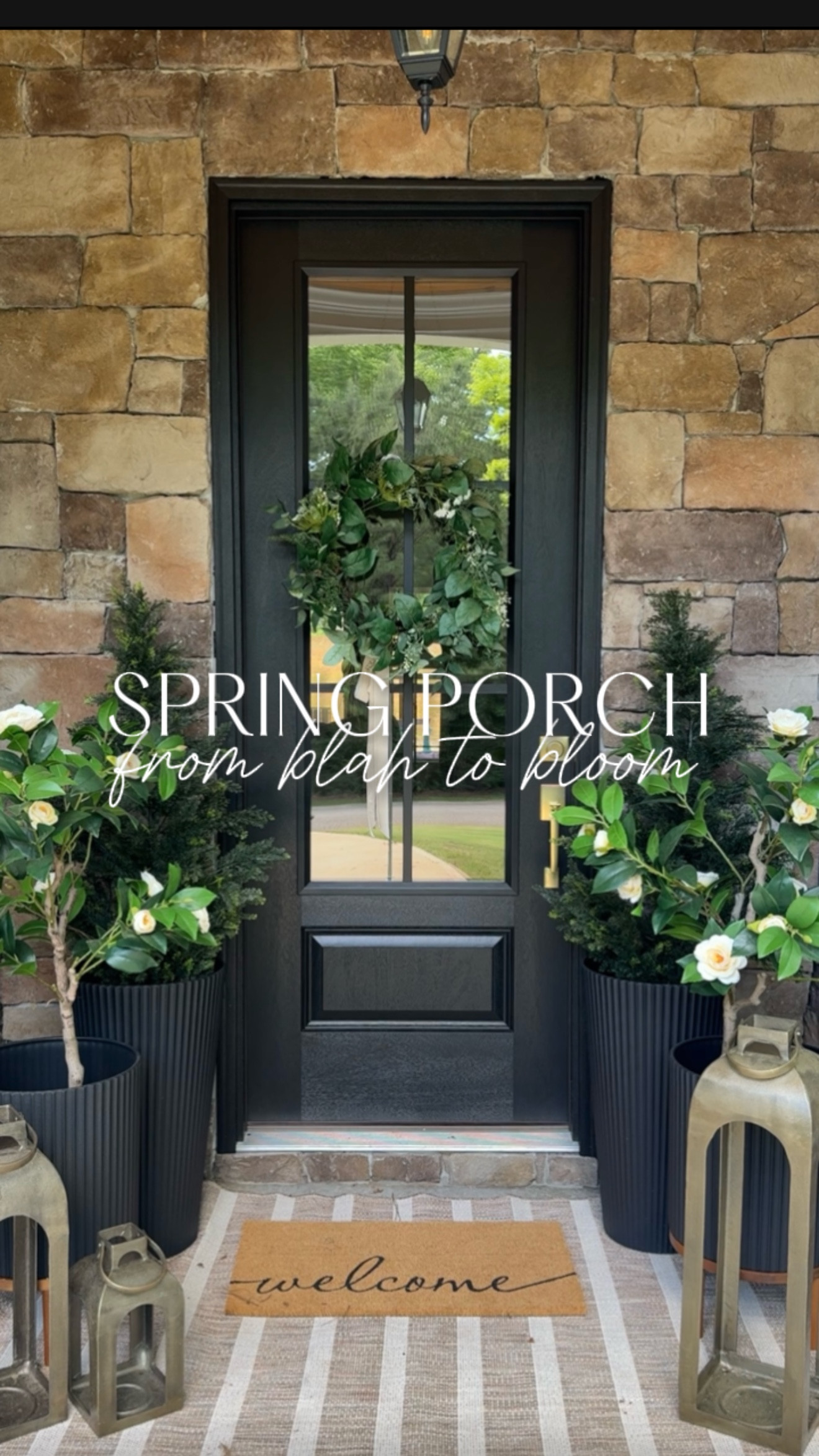 Finally gave our front door the attention it needed! These modern all-natural planters were too pretty to pass up! I love the wooden base on the shorter ones! 😍

#LTKSeasonal #LTKHome #LTKStyleTip