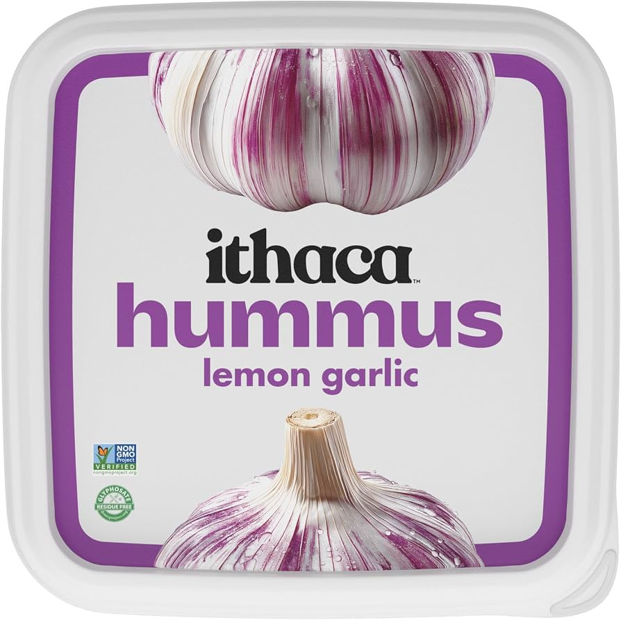 Ithaca Hummus, Lemon Garlic Hummus, Non-GMO, Minimal Ingredients, 10oz | Amazon (US)