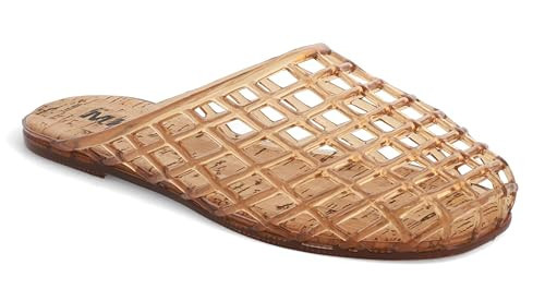 MIA Women's Darby Flat Jelly Sandal, Tan, Size 8 | Amazon (US)