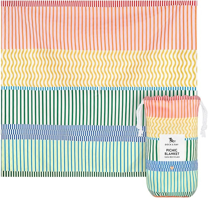 Dock & Bay Picnic Blanket - Quick Dry & Water Resistant - 100% Recycled Materials - Large (66x66)... | Amazon (US)