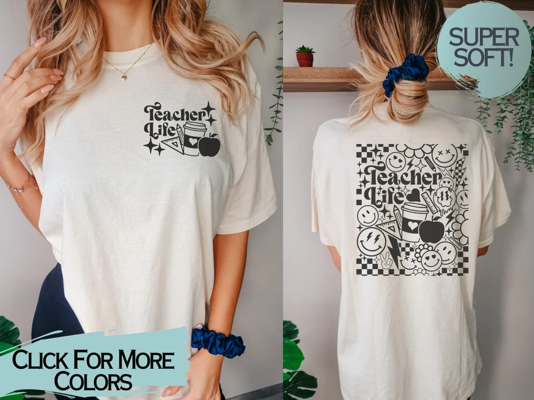 Retro Teacher Life T-shirt Teacher T-shirt Teacher Gift - Etsy | Etsy (US)
